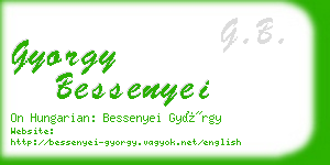 gyorgy bessenyei business card